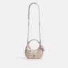 Gență crossbody Carmen mini cu imprimeu de ziar
