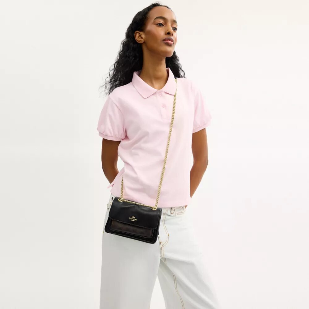 Gență crossbody Elodie 18 din Signature Canvas