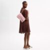 Gență crossbody Elodie din denim „Loved” cu matlasare