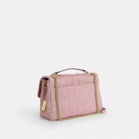 Gență crossbody Elodie din denim „Loved” cu matlasare