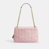 Gență crossbody Elodie din denim „Loved” cu matlasare