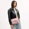 Gență crossbody Elodie din denim „Loved” cu matlasare
