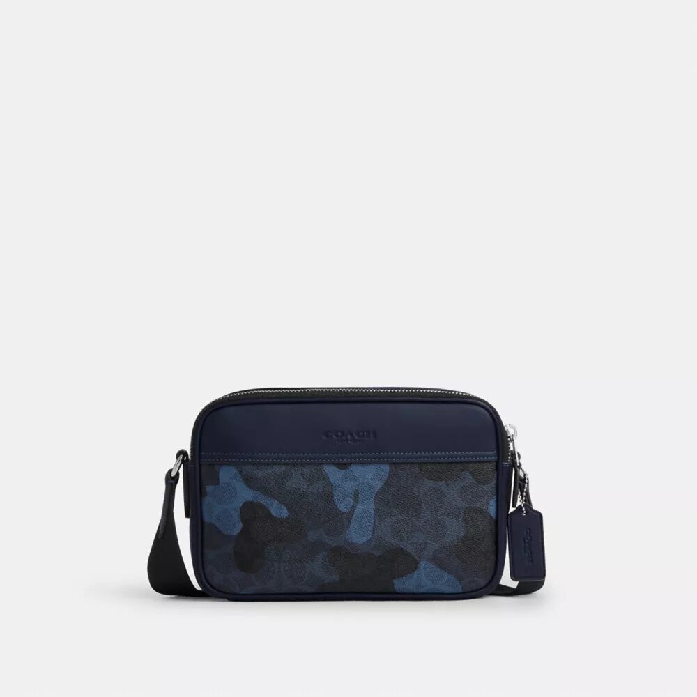 Gență crossbody Graham cu imprimeu camuflaj caracteristic
