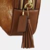 Gență crossbody mini Carey din piele de vițel cu imprimeu de vacă