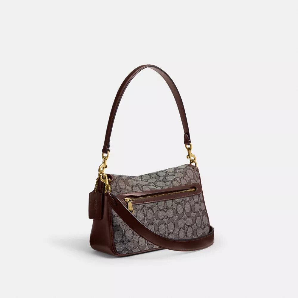 Gență de umăr moale din țesătură Soft Tabby, cu model Jacquard caracteristic