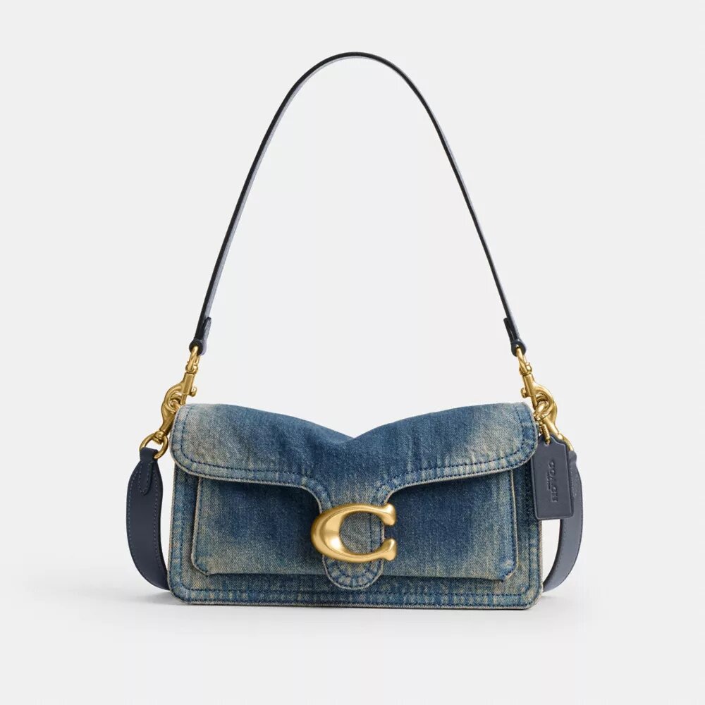 Gență de umăr Tabby 26 din denim de bumbac regenerativ