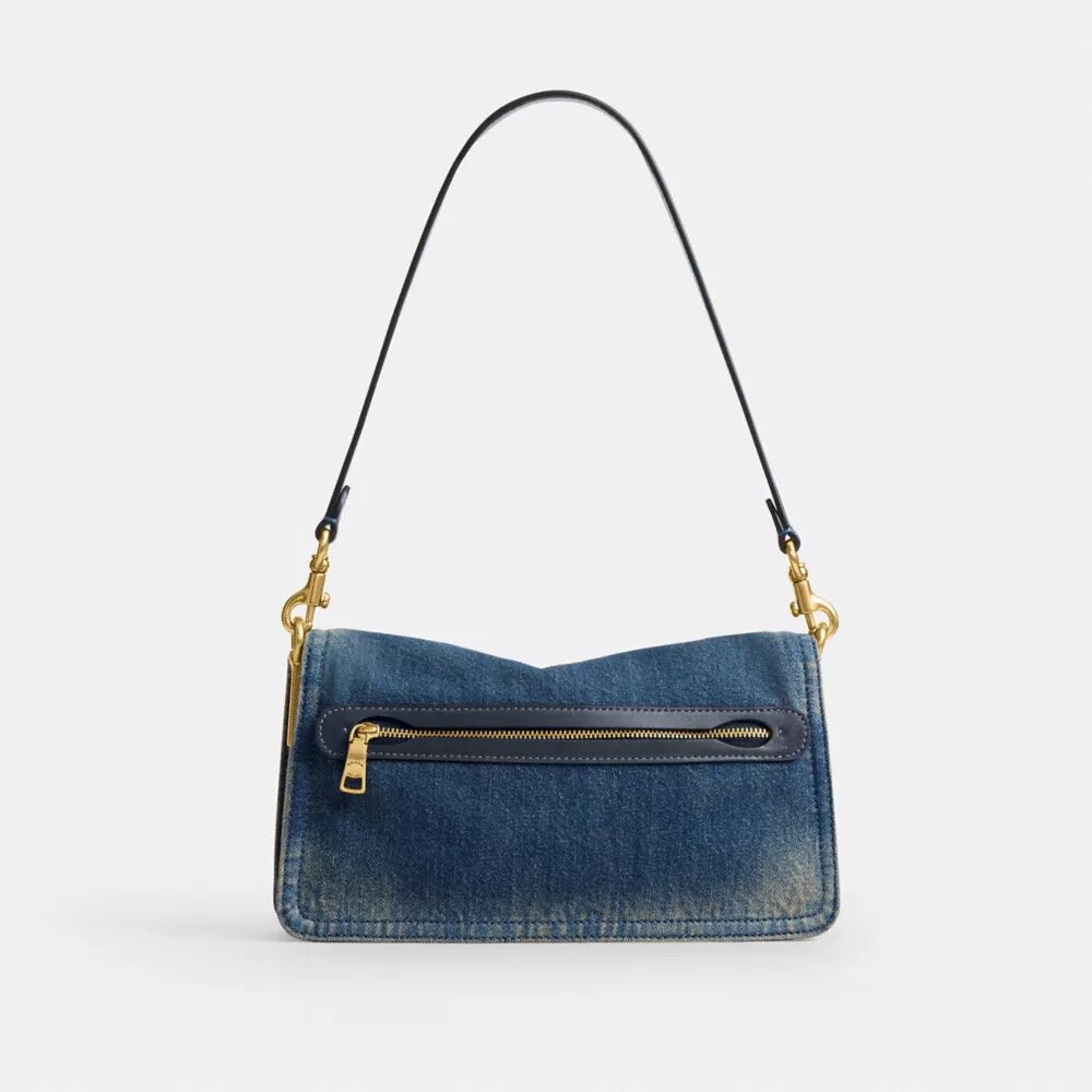 Gență de umăr Tabby 26 din denim de bumbac regenerativ