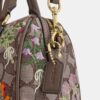 Gență mini Rowan cu curea transversală, din jacquard caracteristic cu broderie florală