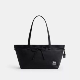 Gență Tote Coachtopia cu fundă în formă de buclă
