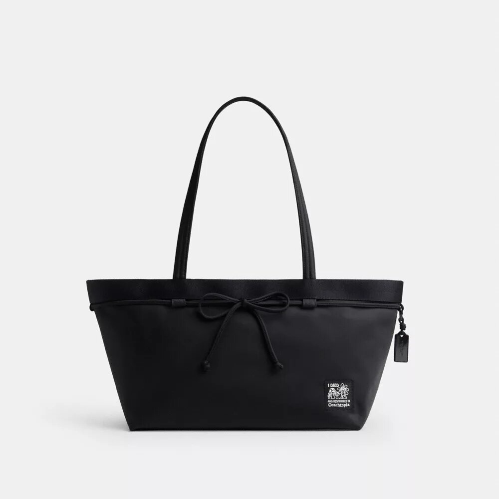 Gență Tote Coachtopia cu fundă în formă de buclă
