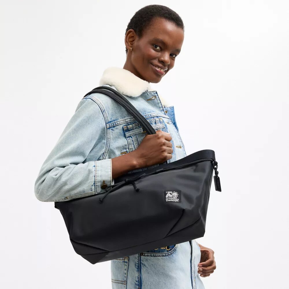 Gență Tote Coachtopia cu fundă în formă de buclă