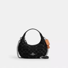 Gența crossbody mini Carmen, din denim caracteristic