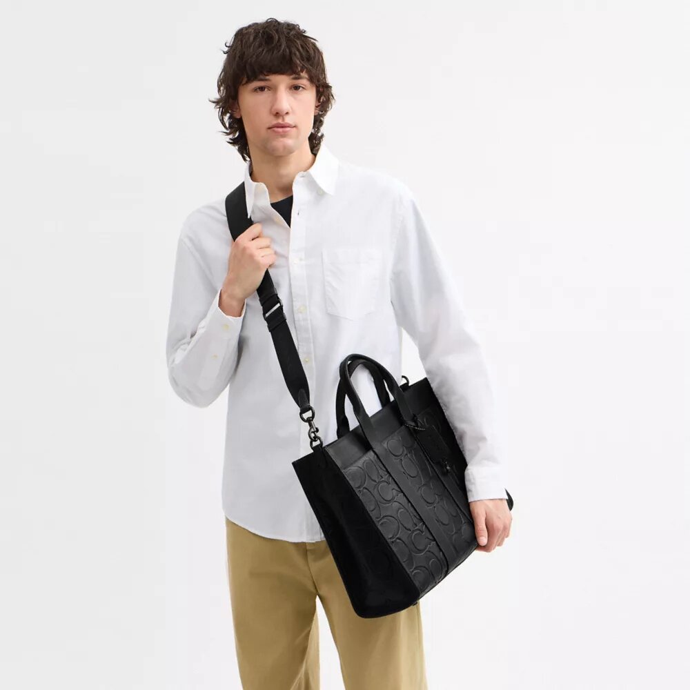 Gența Wesley din piele „Signature” Maxi