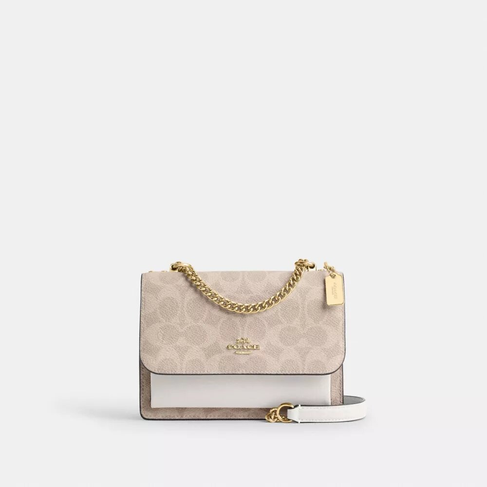 Genți crossbody mini Klare cu curea transversală din Signature Canvas