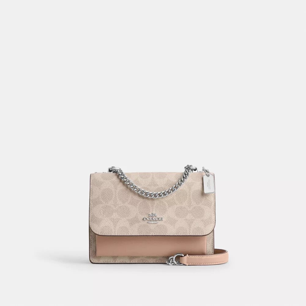 Genți crossbody mini Klare cu curea transversală din Signature Canvas