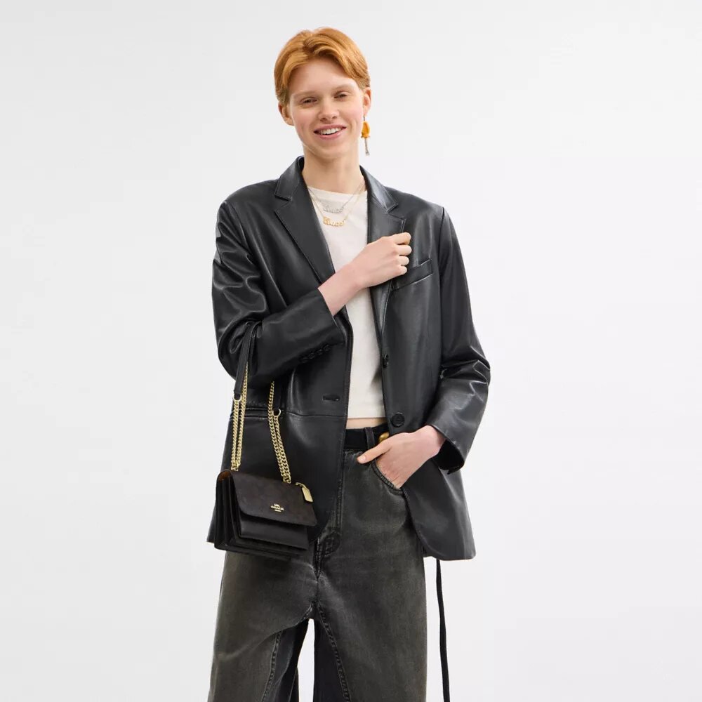 Genți crossbody mini Klare cu curea transversală din Signature Canvas