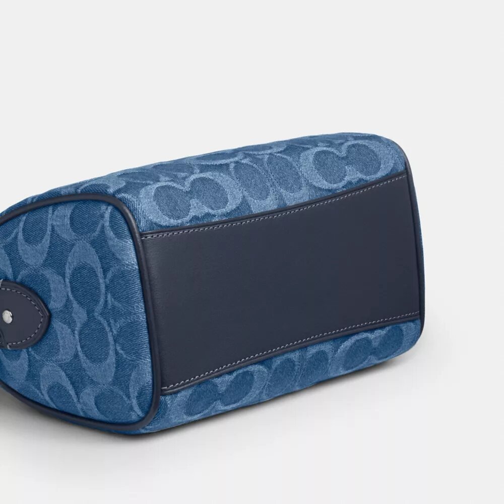 Genți crossbody mini Rowan cu curea transversală, din denim caracteristic