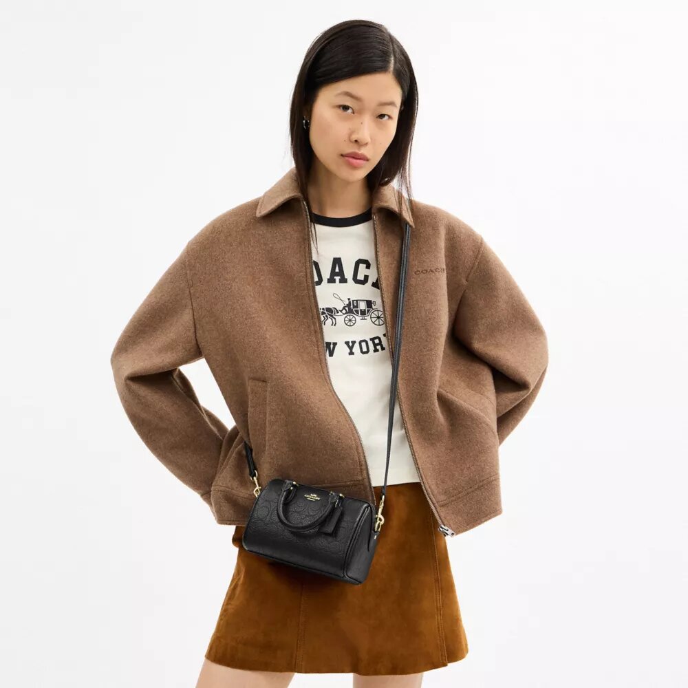 Genți crossbody mini Rowan din piele semnătură