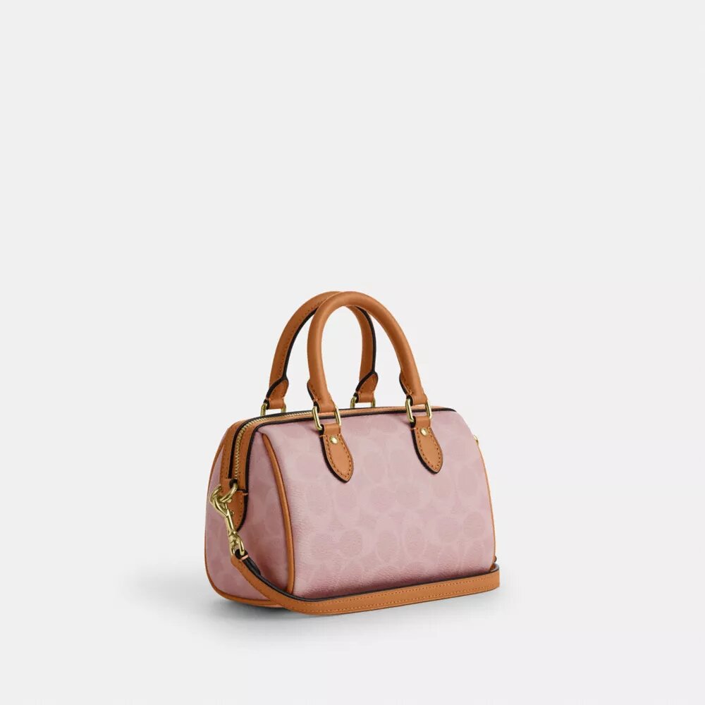 Genți crossbody mini Rowan din Signature Canvas cu pandantive