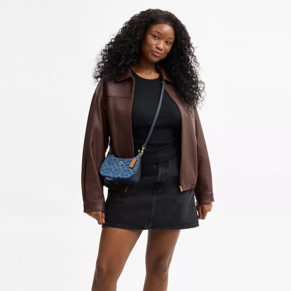 Genți crossbody mini Teri din denim caracteristic