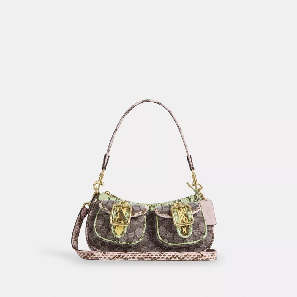 Genți de umăr Ashton din jacquard semnătura
