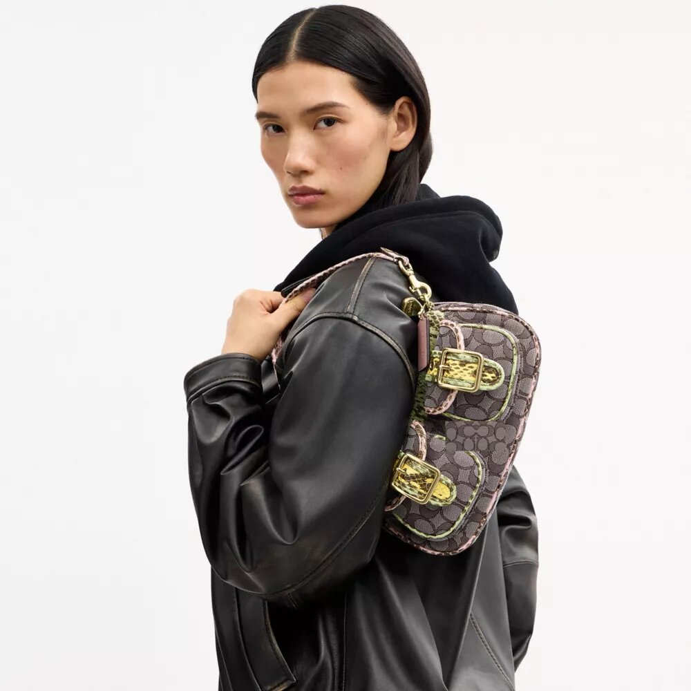 Genți de umăr Ashton din jacquard semnătura