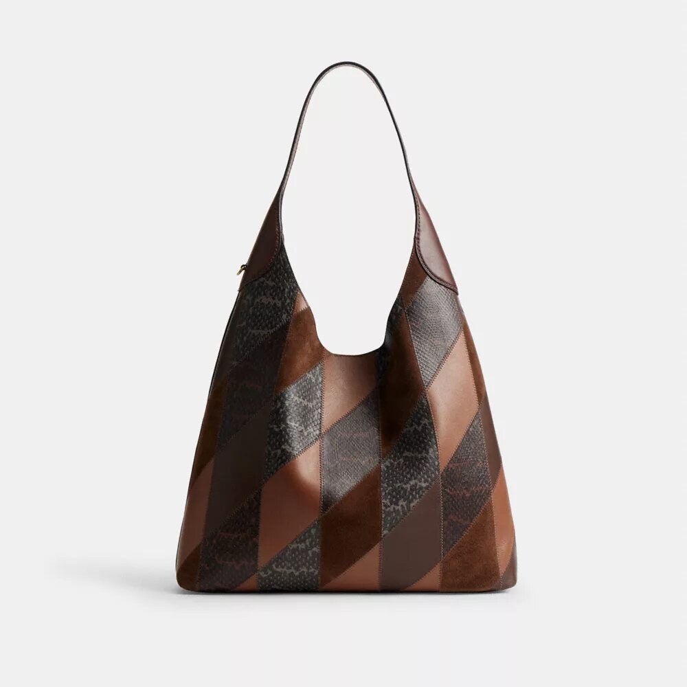 Genți de umăr Brooklyn 39 cu patchwork din piele de șarpe