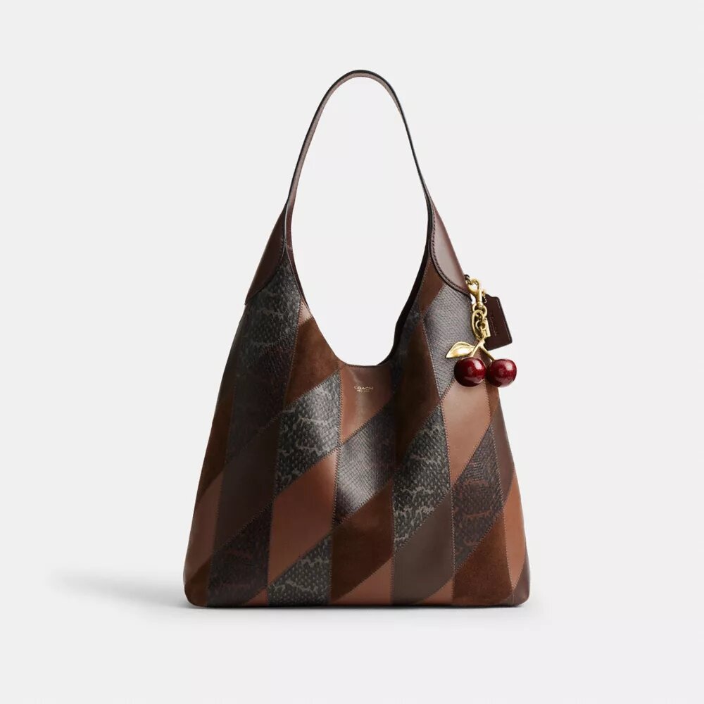 Genți de umăr Brooklyn 39 cu patchwork din piele de șarpe