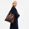 Genți de umăr Brooklyn 39 cu patchwork din piele de șarpe