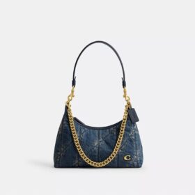 Genți de umăr Juliet 25 din denim de bumbac regenerabil cu matlasare