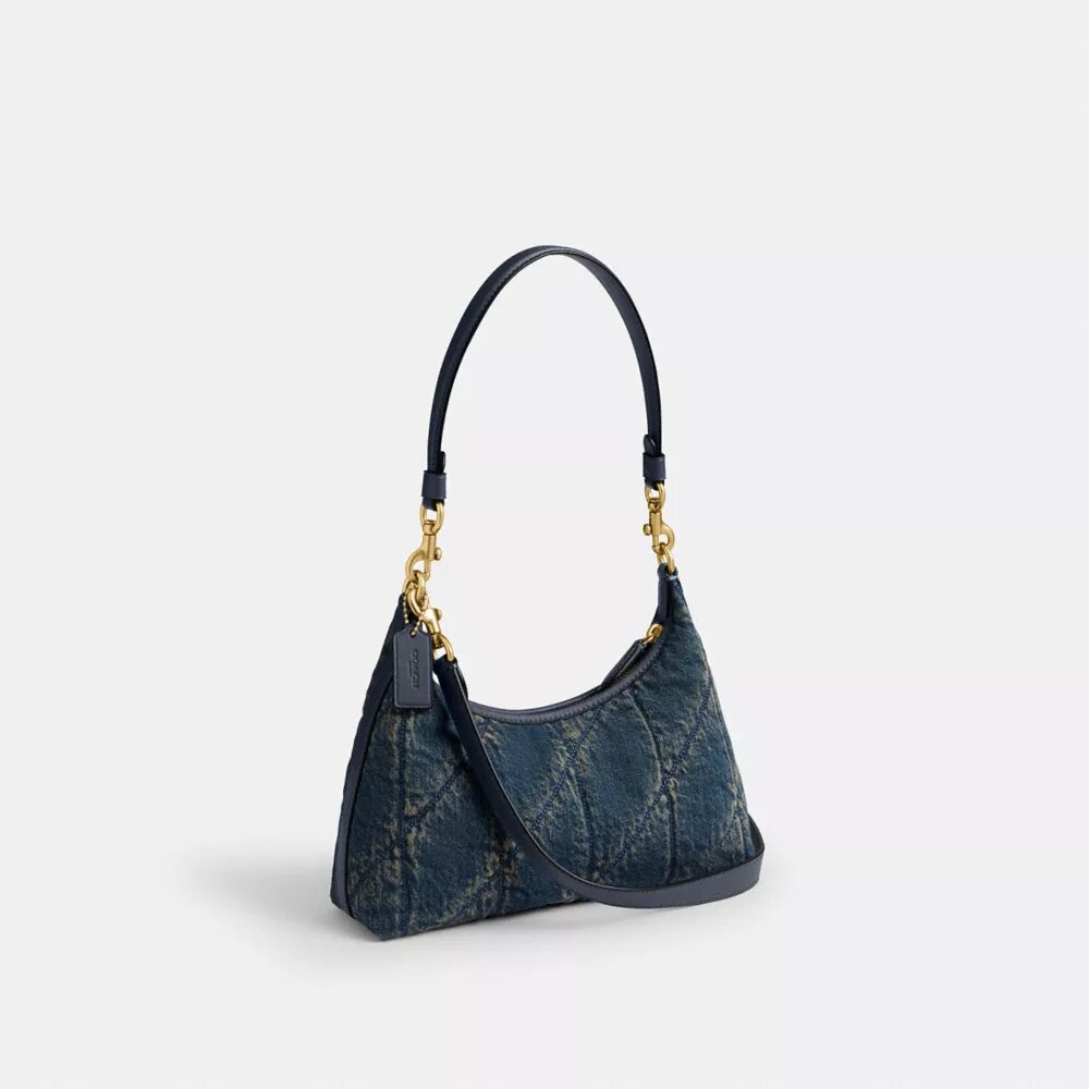 Genți de umăr Juliet 25 din denim de bumbac regenerabil cu matlasare