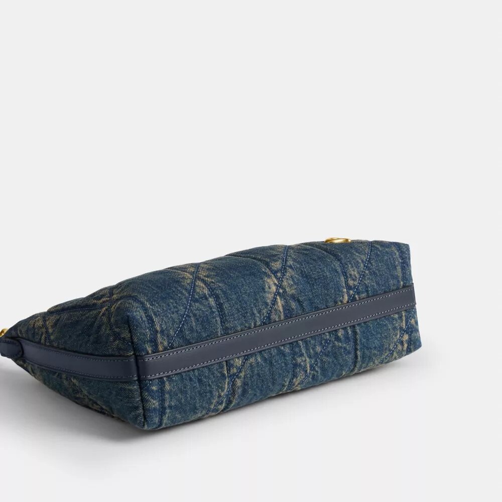 Genți de umăr Juliet 25 din denim de bumbac regenerabil cu matlasare