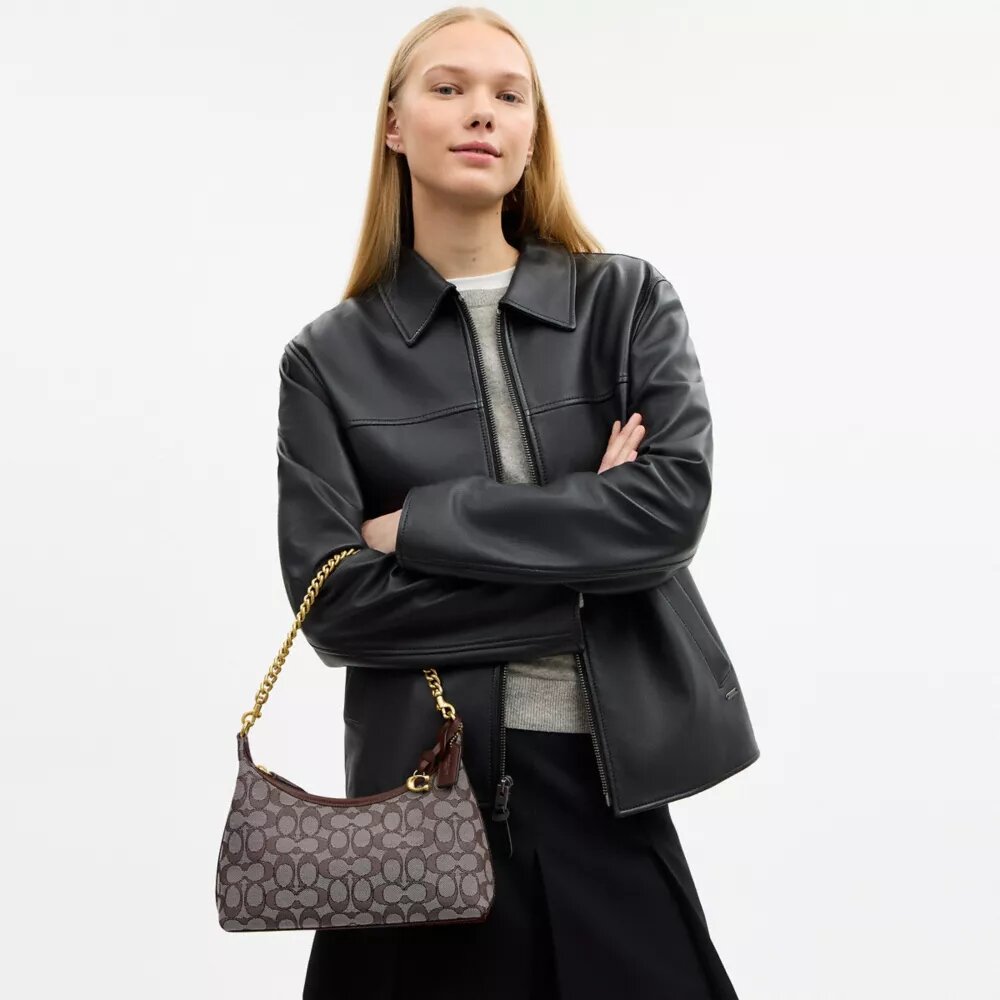 Genți de umăr Juliet 25 în model Jacquard semnătura