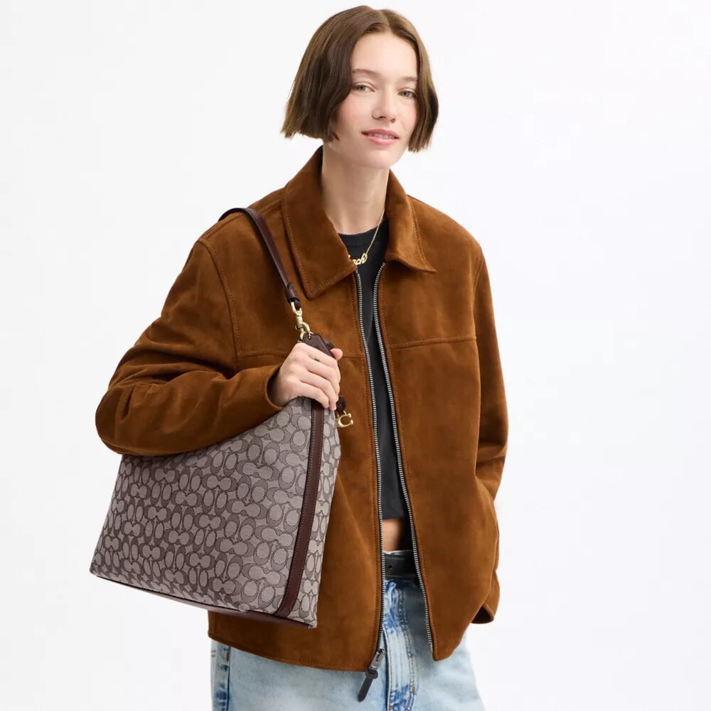 Genți de umăr Juliet 38 în jacquard semnătura
