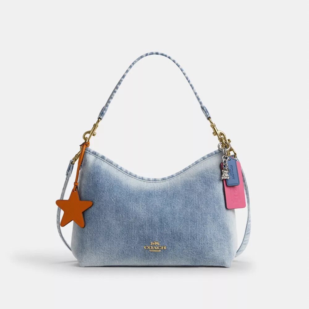 Genți de umăr Laurel din denim „Loved” cu pandantive