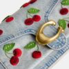 Genți de umăr Tabby 26 cu broderie cu cireșe