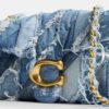 Genți de umăr Tabby 26 cu matlasare în stil patchwork din denim reciclat