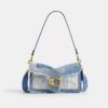 Genți de umăr Tabby 26 cu patchwork din denim reciclat