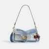 Genți de umăr Tabby 26 cu patchwork din denim reciclat