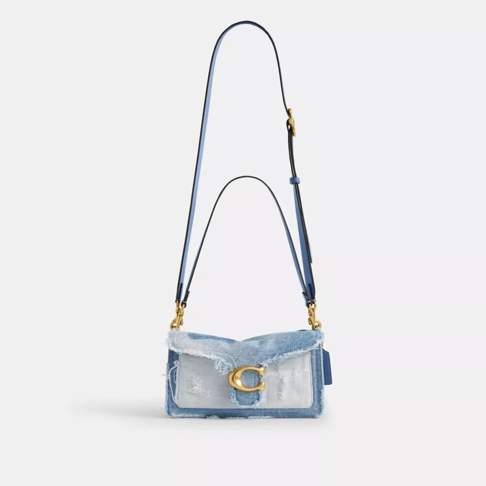 Genți de umăr Tabby 26 cu patchwork din denim reciclat