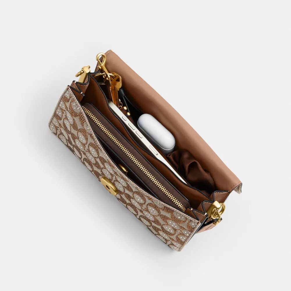 Genți de umăr Tabby 26 în model Jacquard Crystal Signature