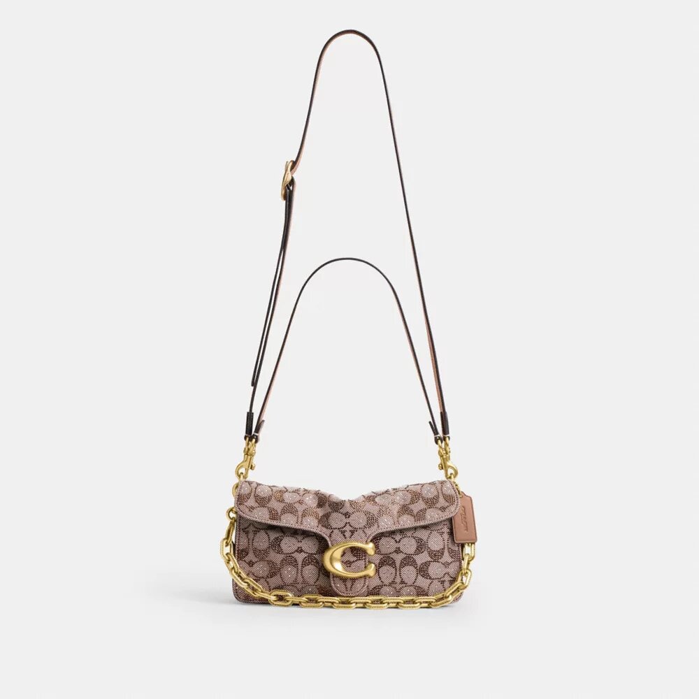 Genți de umăr Tabby 26 în model Jacquard Crystal Signature