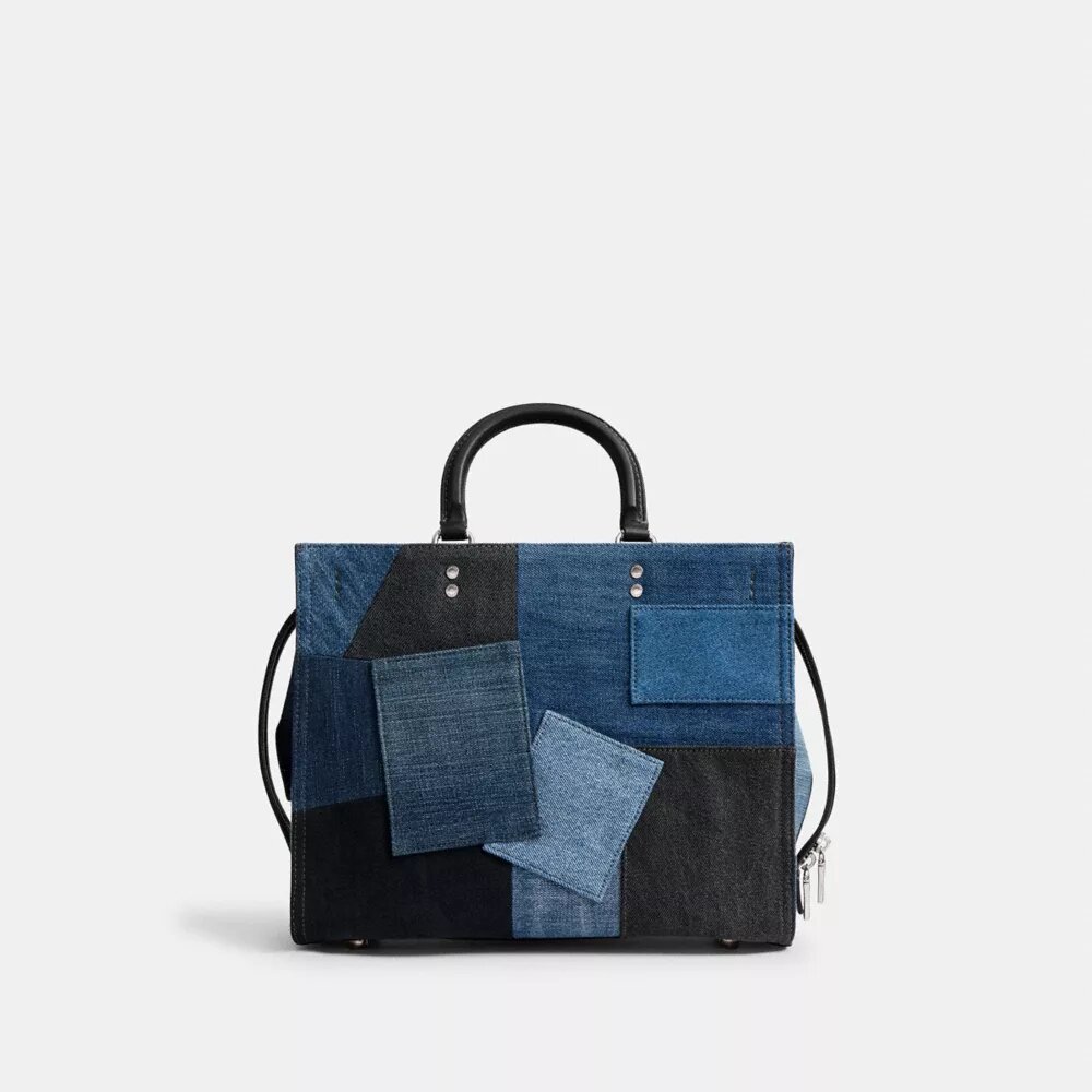 Genți Rogue cu patchwork din denim reciclat
