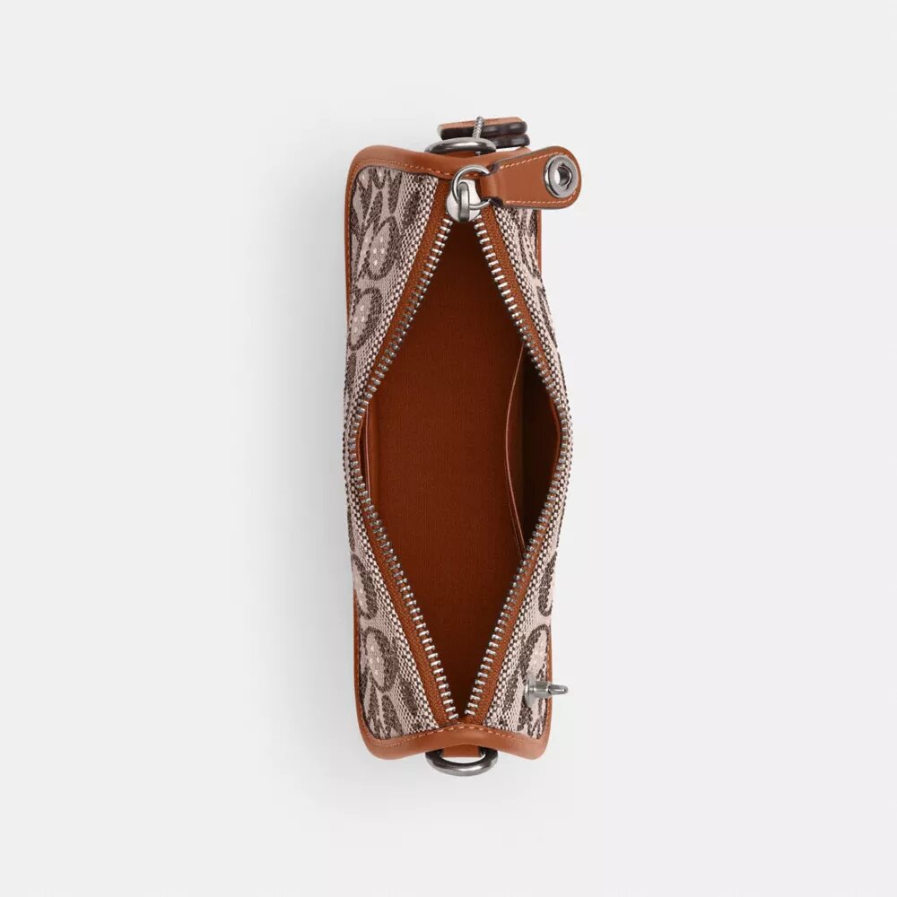 Genți Swinger 20 cu lanț din jacquard cu model Crystal Signature