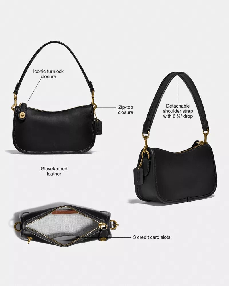 Genți Swinger 20 cu lanț din jacquard cu model Crystal Signature