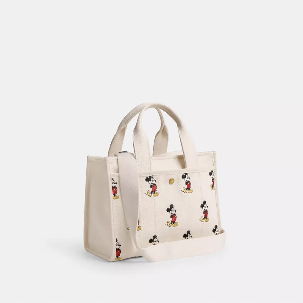 Genți Tote Disney X Coach Cargo 26 cu Mickey Mouse, din pânză de bumbac regenerativ