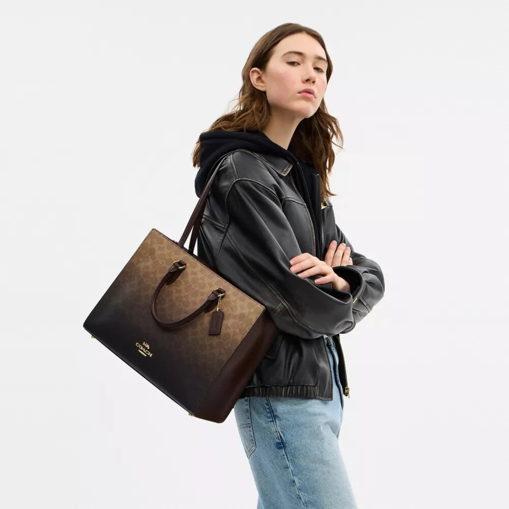 Genți Tote Maggie din pânză Ombre Signature Canvas