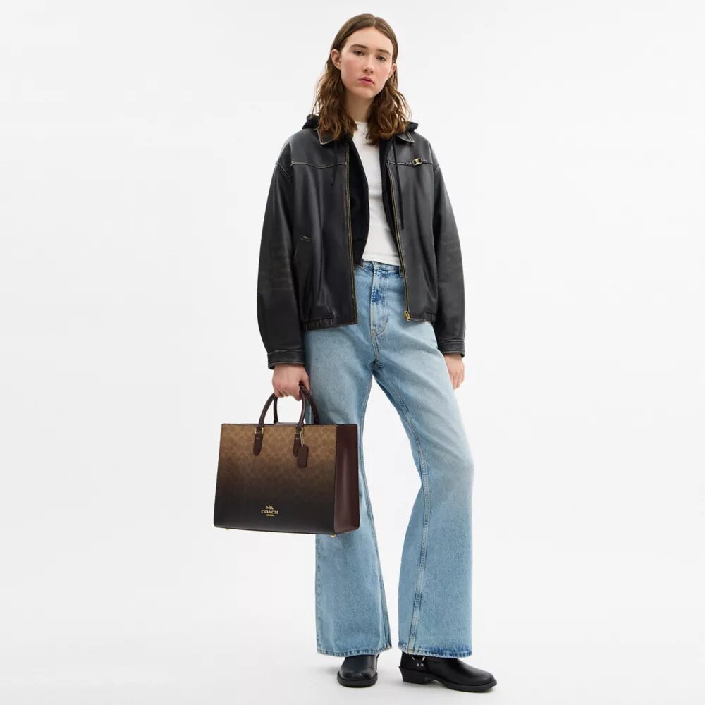 Genți Tote Maggie din pânză Ombre Signature Canvas