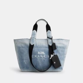 Genți Tote mică de turism din denim „Loved” cu pandantive