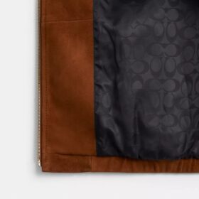 Jachetă bomber oversized din piele de căprioară Heritage C